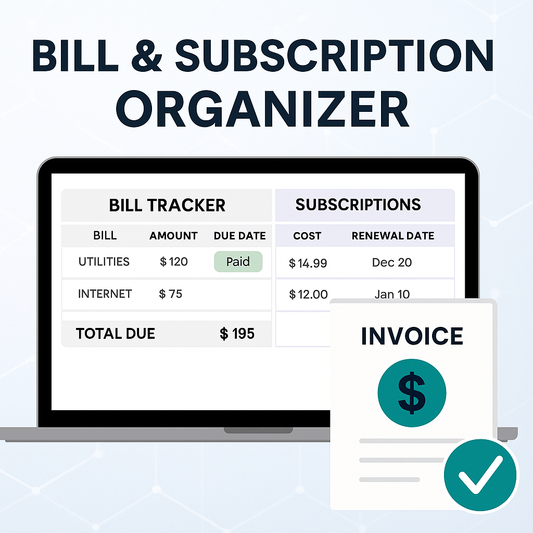 Bill & Subscription Organizer